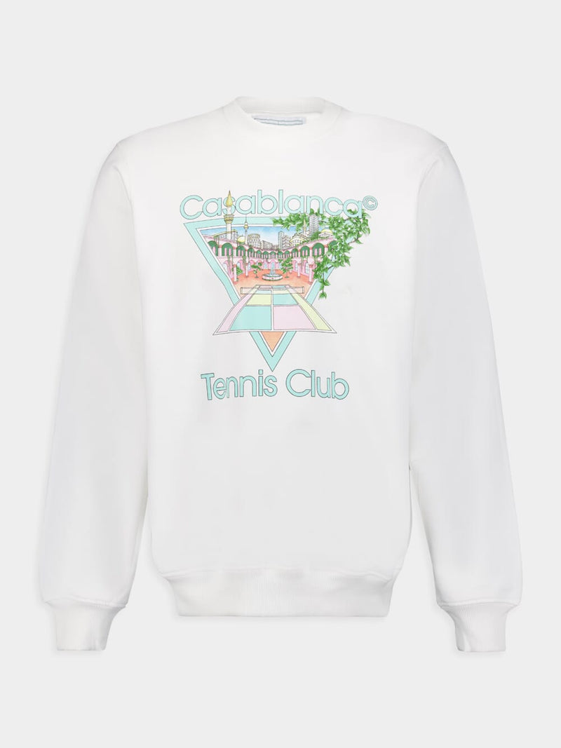 CasablancaTennis Club Icon Cotton Sweatshirt at Fashion Clinic