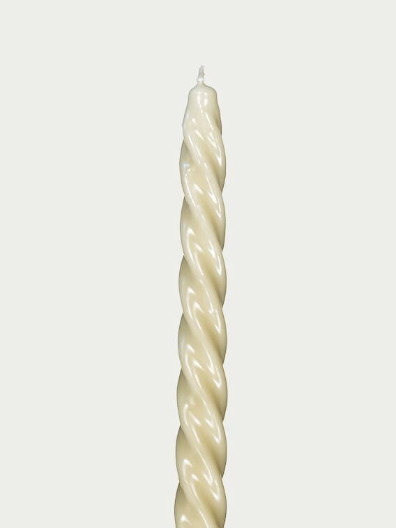 CerabellaSpiral Beige Candle at Fashion Clinic