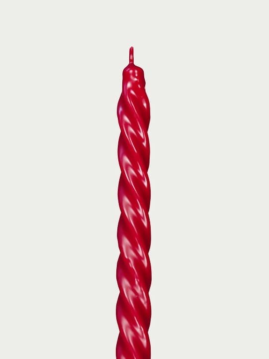 CerabellaSpiral Dark Red Candle at Fashion Clinic