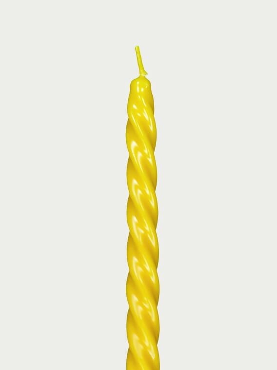 CerabellaSpiral Yellow Candle at Fashion Clinic