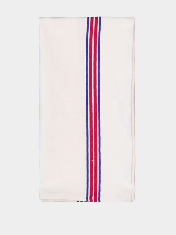 Charvet ÉditionsPiano Blue/Red Tea Towel at Fashion Clinic