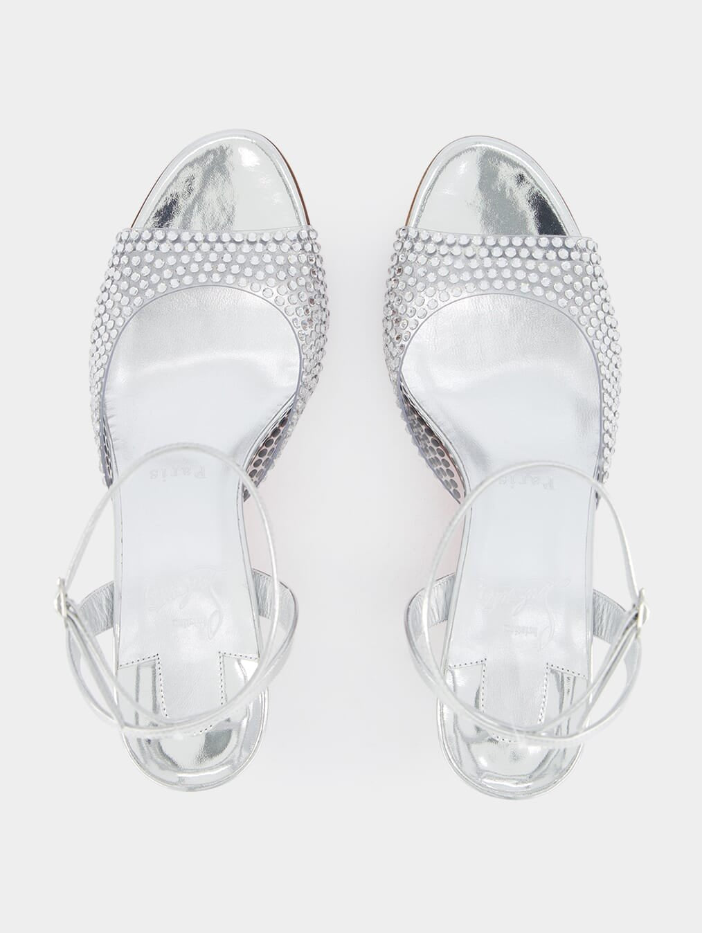 Christian LouboutinCassandrissima Crystal-Embellished Mid-Heel Sandals at Fashion Clinic