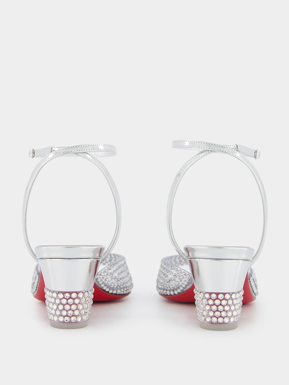 Christian LouboutinCassandrissima Crystal-Embellished Mid-Heel Sandals at Fashion Clinic