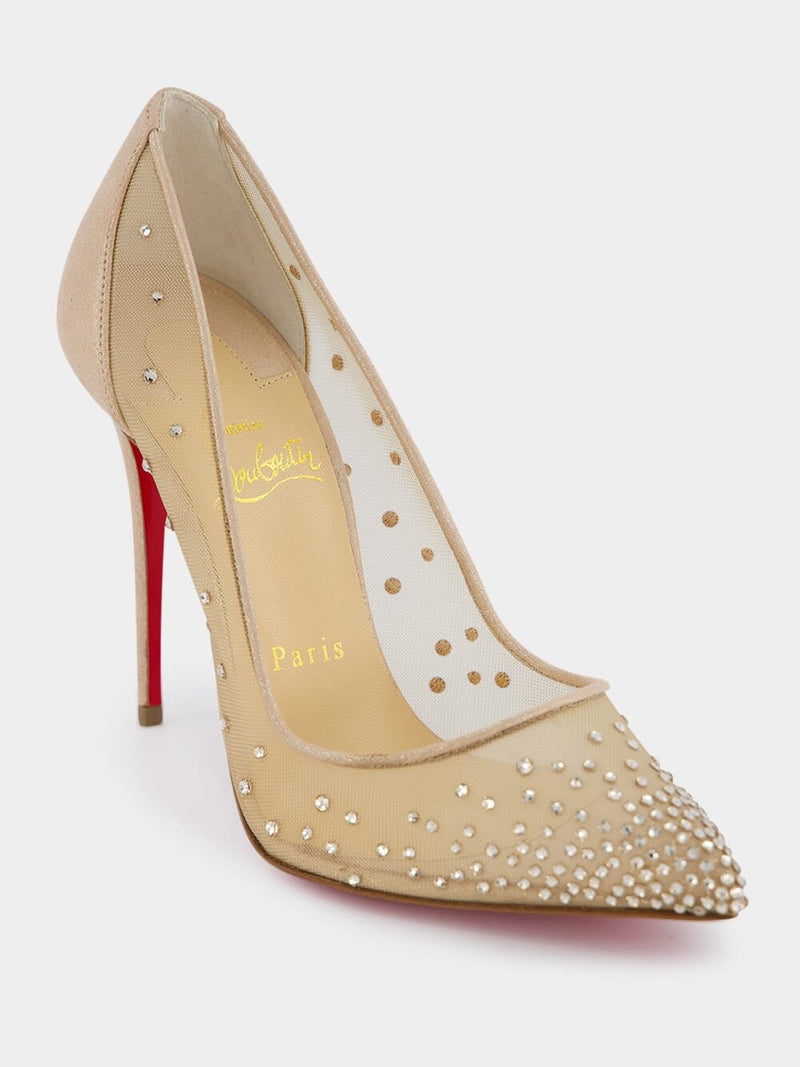 Christian LouboutinFollies Strass 100mm leather pumps at Fashion Clinic