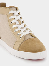 Christian LouboutinLinen Blend Louis Ornato High-Top Sneakers at Fashion Clinic