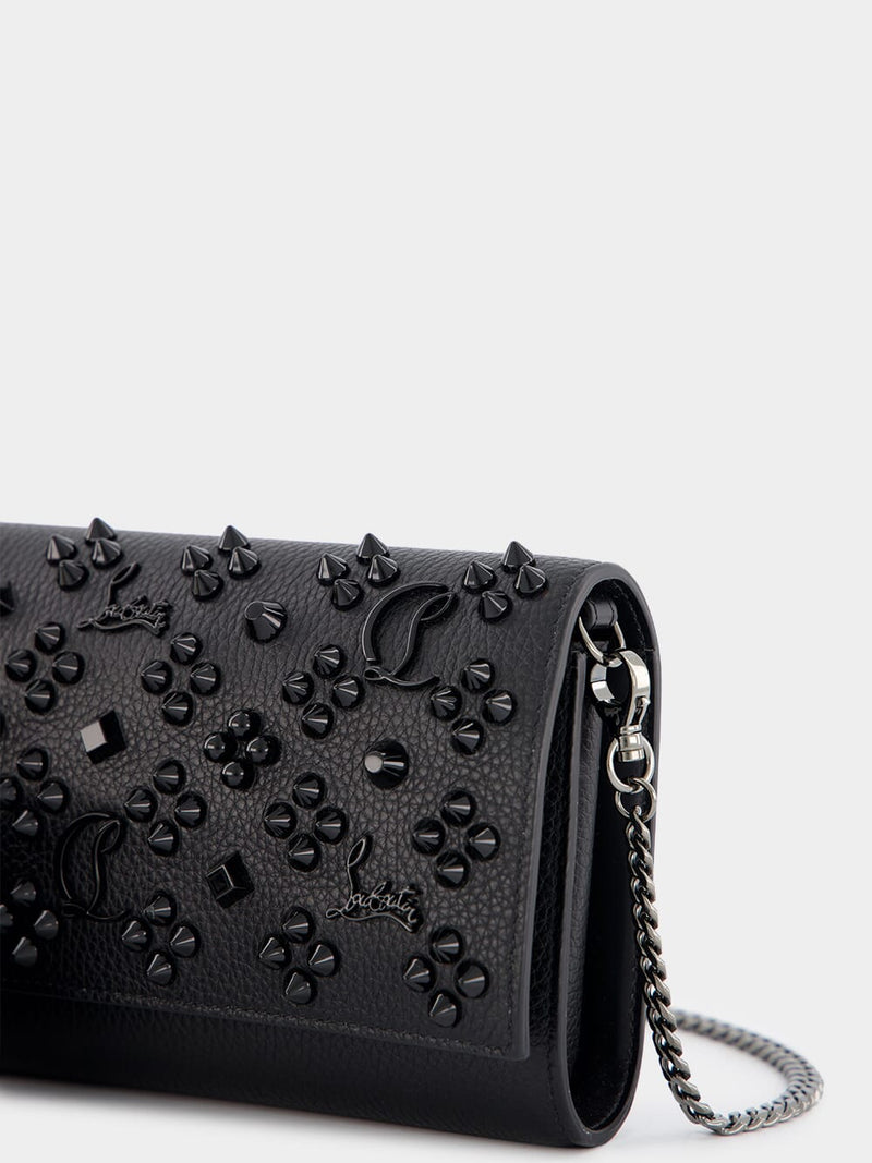 Christian LouboutinPaloma Embellished Black Leather Clutch at Fashion Clinic