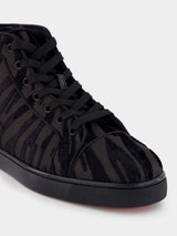 Christian LouboutinVelvet Zebra High-Top Sneakers at Fashion Clinic