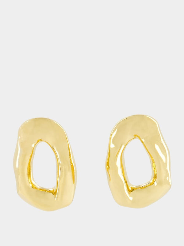 ColvilleGold Chunky Logo Earrings at Fashion Clinic