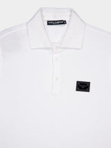 Dolce & GabbanaBranded Tag Cotton Piqué Polo-Shirt at Fashion Clinic
