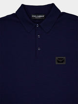 Dolce & GabbanaBranded Tag Wool Polo-Shirt at Fashion Clinic