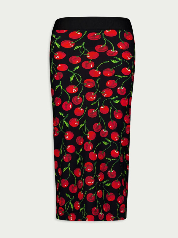 Dolce & GabbanaCherry-Print Midi Pencil Skirt at Fashion Clinic