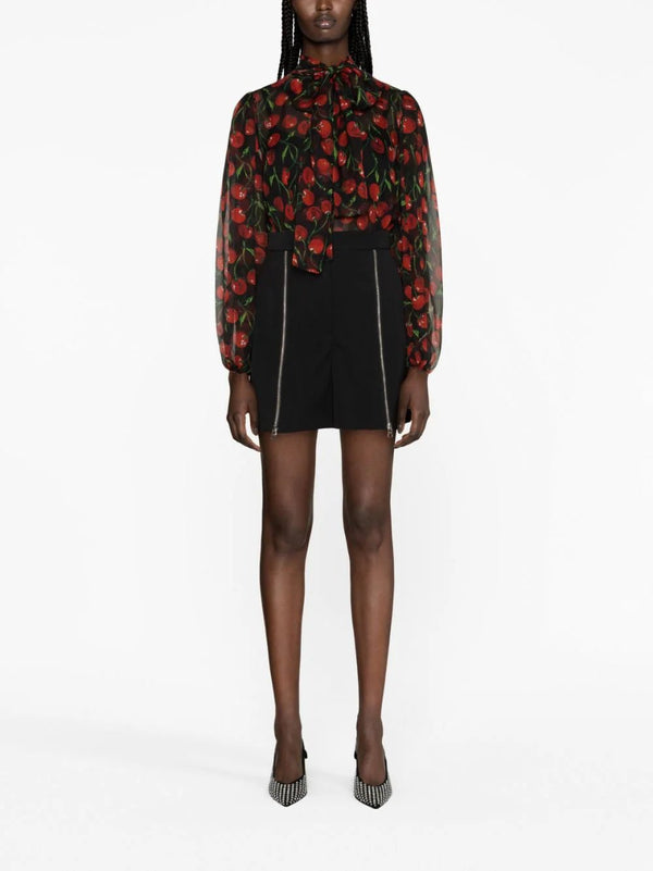 Dolce & GabbanaCherry-Print Silk Blouse at Fashion Clinic