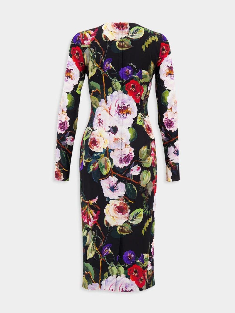 Dolce & GabbanaFloral-Print Midi Dress at Fashion Clinic