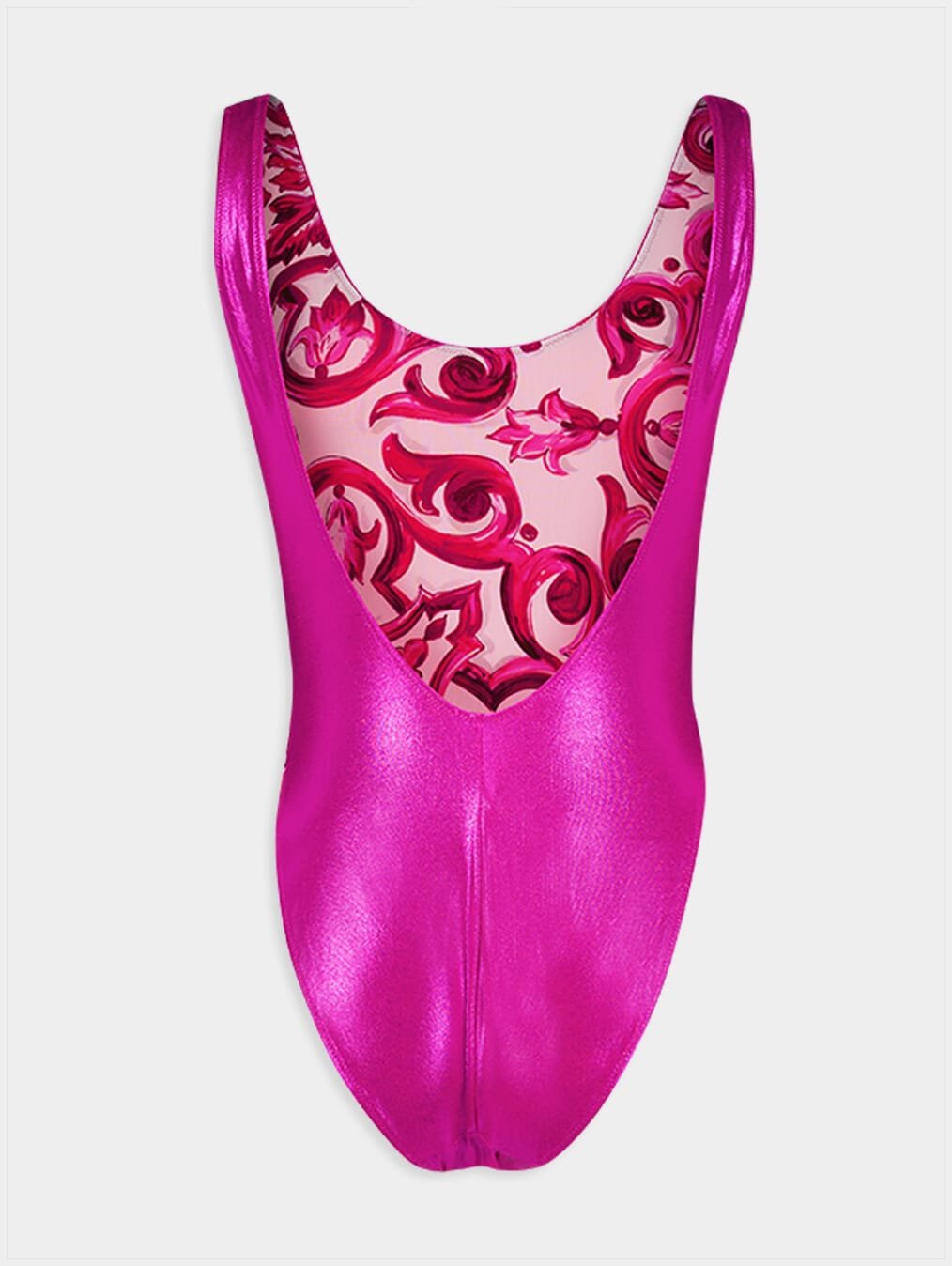 Dolce & GabbanaHigh-Shine One-Piece Swimsuit at Fashion Clinic
