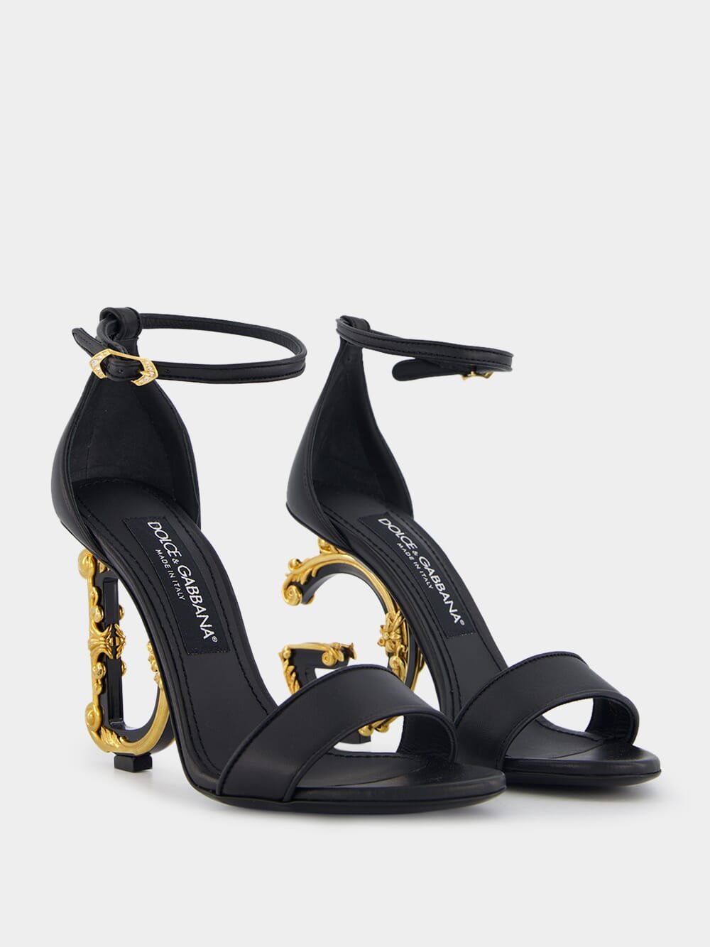 Dolce & GabbanaKeira Baroque Logo 105mm Sandals at Fashion Clinic