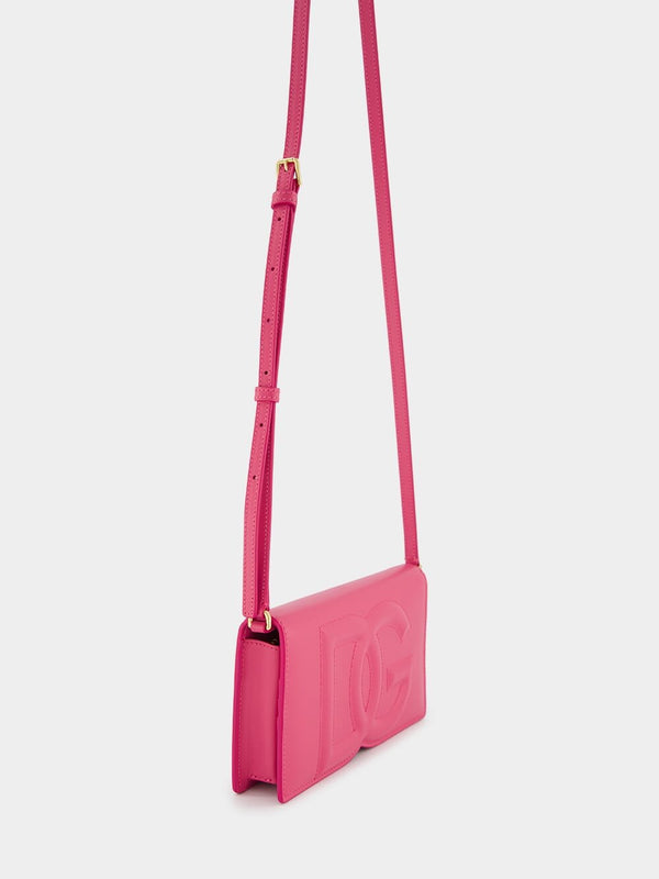 Dolce & GabbanaLogo-Embossed Leather Crossbody Bag at Fashion Clinic
