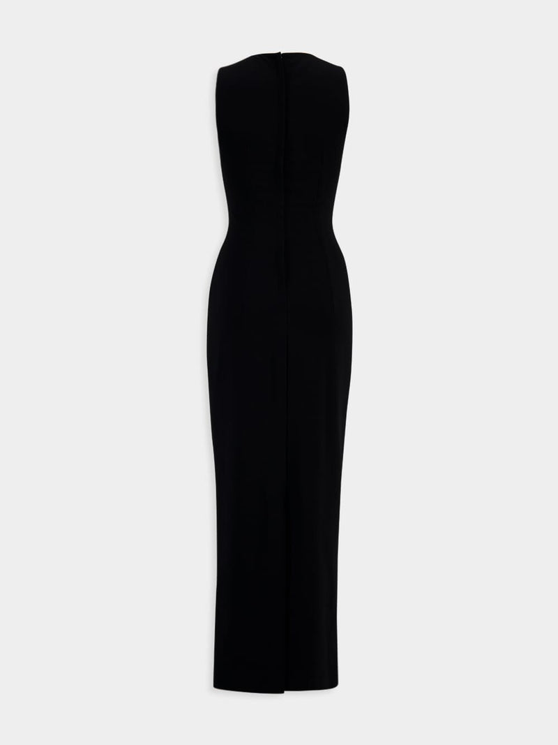 Dolce & GabbanaLogo-Plaque Sleeveless Midi Dress at Fashion Clinic