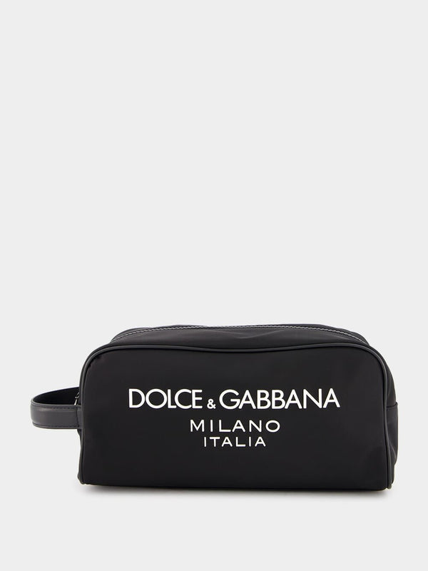 Dolce & GabbanaRubberized Logo Toiletry Bag at Fashion Clinic