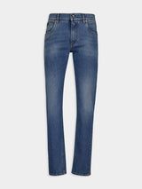 Dolce & GabbanaSlim-Fit Stretch Blue Denim Jeans at Fashion Clinic