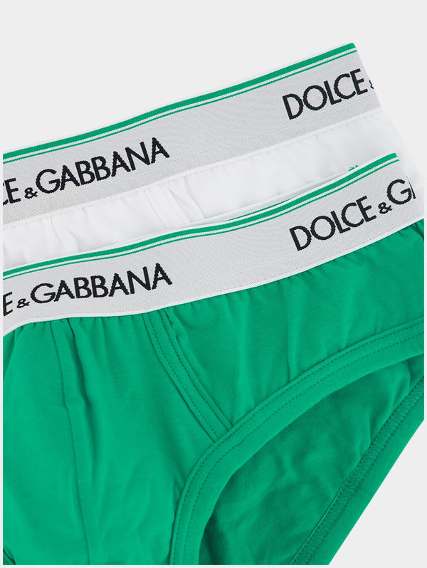 Dolce & GabbanaTwo-Pack Mid-Length Cotton Jersey Briefs at Fashion Clinic