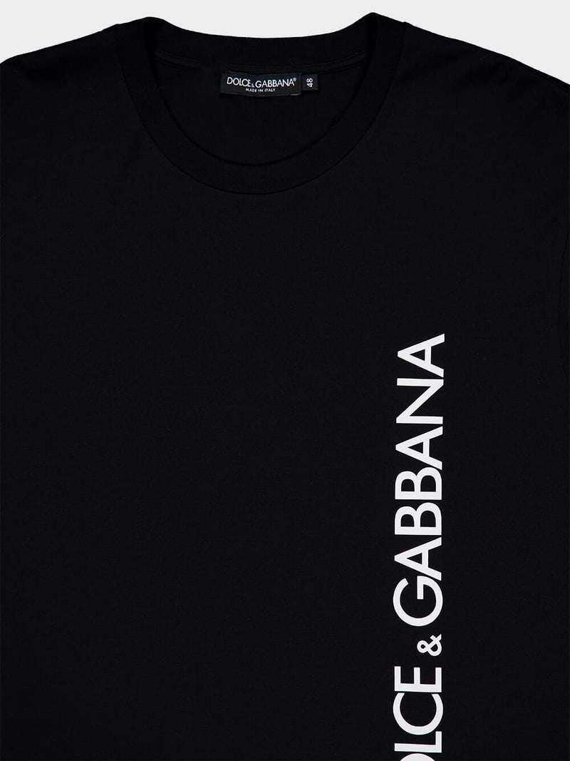 Dolce & GabbanaVertical Logo Print T-Shirt at Fashion Clinic