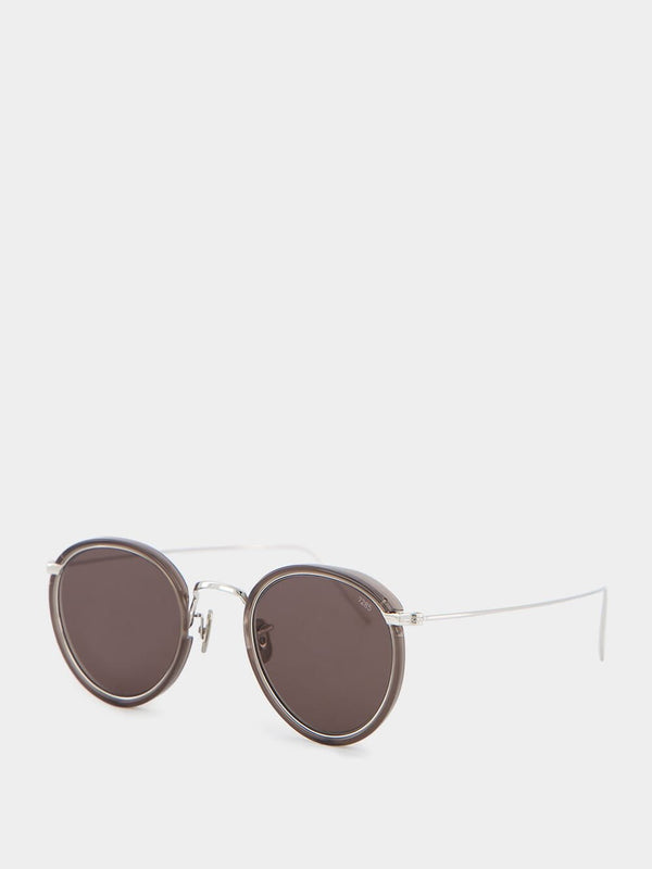 Eyevan 7285717E Brown Round Sunglasses at Fashion Clinic