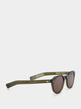 Eyevan 7285Loubin Green Sunglasses at Fashion Clinic