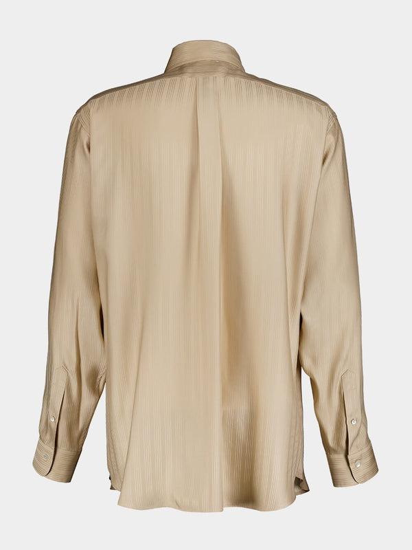 FendiAll-Over Micro Pinstripes Silk Shirt at Fashion Clinic