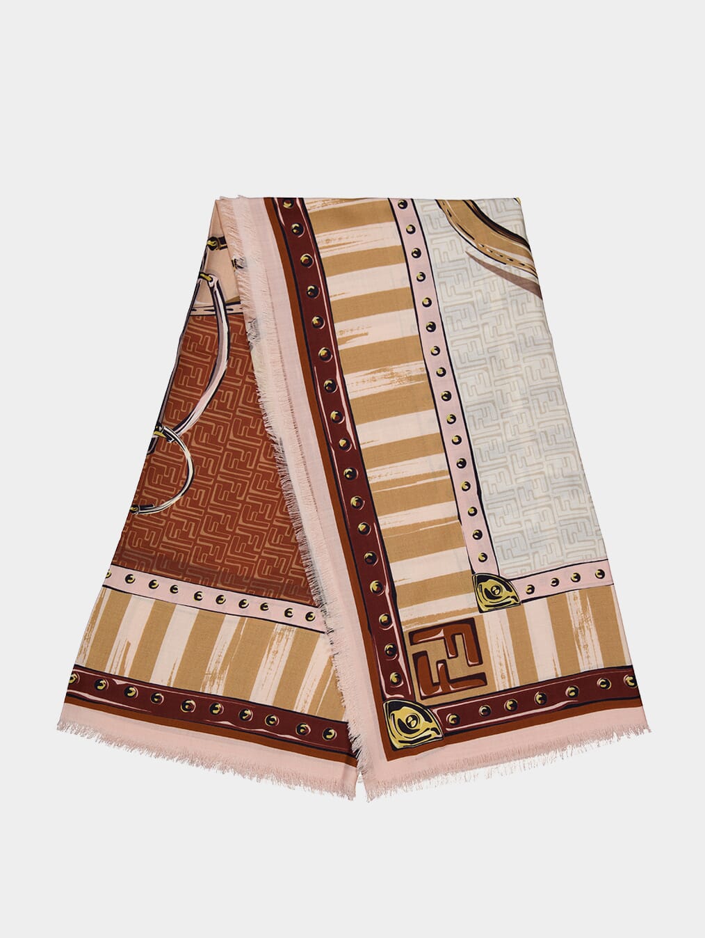 Fendi Beige Wool And Silk Shawl Fashion Clinic
