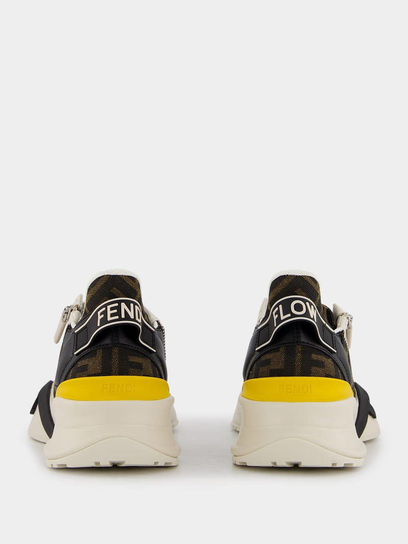 FendiFendi Flow Yellow Leather Sneakers at Fashion Clinic
