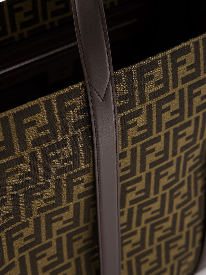 FendiFF Jacquard Fabric Shopper Bag at Fashion Clinic