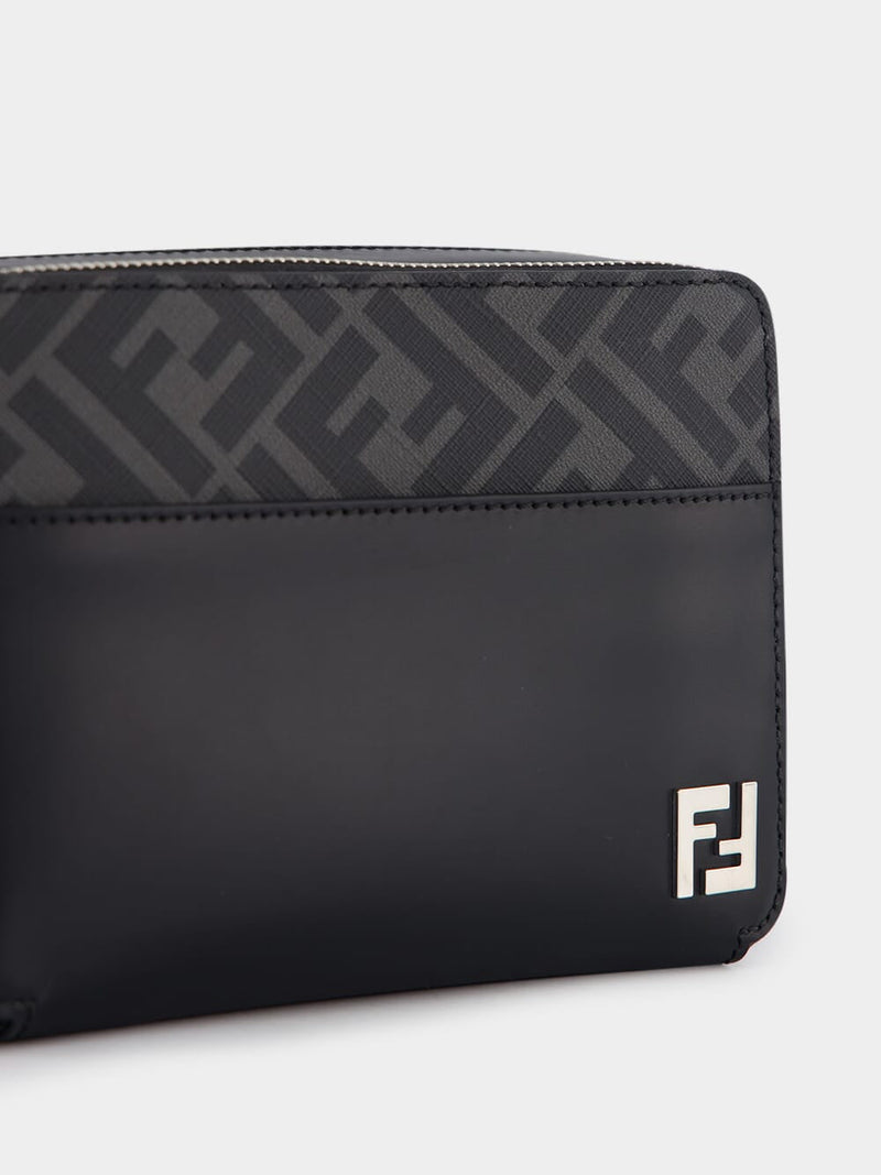 FendiFF-Plaque Leather Messenger Bag at Fashion Clinic