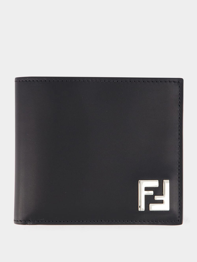 FendiFF Squared Bi-Fold Leather Wallet at Fashion Clinic