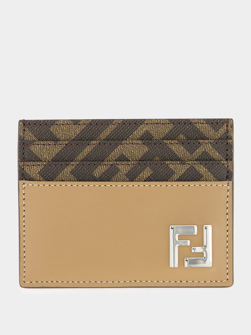 FendiFF Squared Leather Card Holder at Fashion Clinic