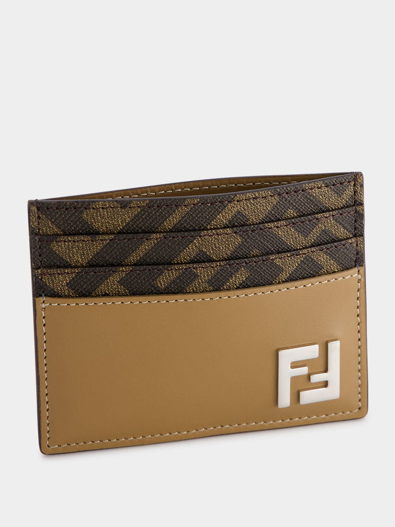 FendiFF Squared Leather Card Holder at Fashion Clinic