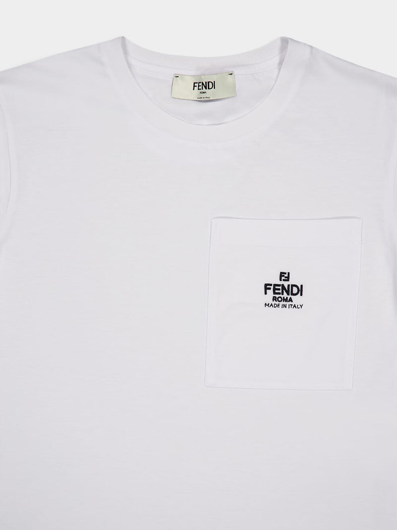 FendiLogo-Embroidered Pocket T-Shirt at Fashion Clinic