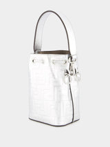 FendiMon Tresor Silver Leather Mini Bag at Fashion Clinic