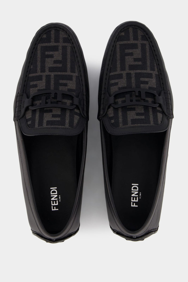 FendiO'Lock Black Leather Loafers at Fashion Clinic