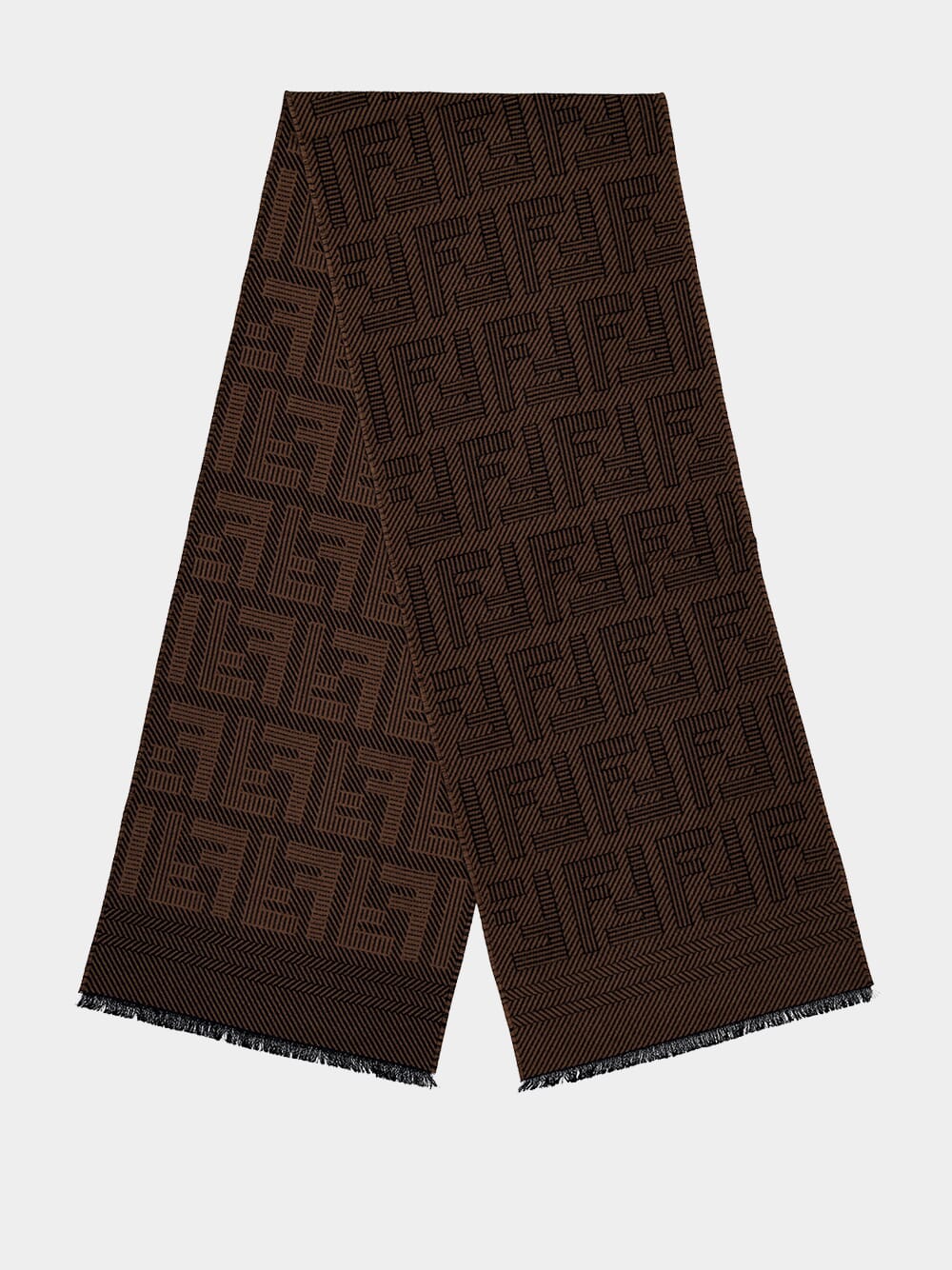Shadow Intarsia Motif Silk And Wool Scarf
