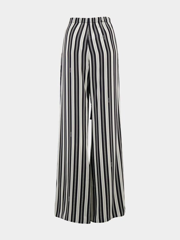 FendiStriped Silk Satin Trousers at Fashion Clinic