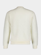 FendiWhite Wool And Nylon Pullover at Fashion Clinic