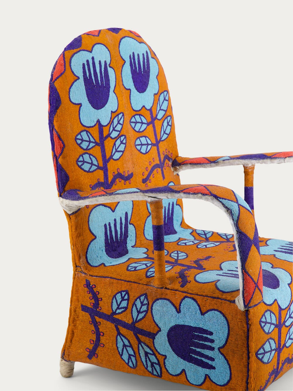 Fernando OteroRecycled Orange Beeds Armchair at Fashion Clinic