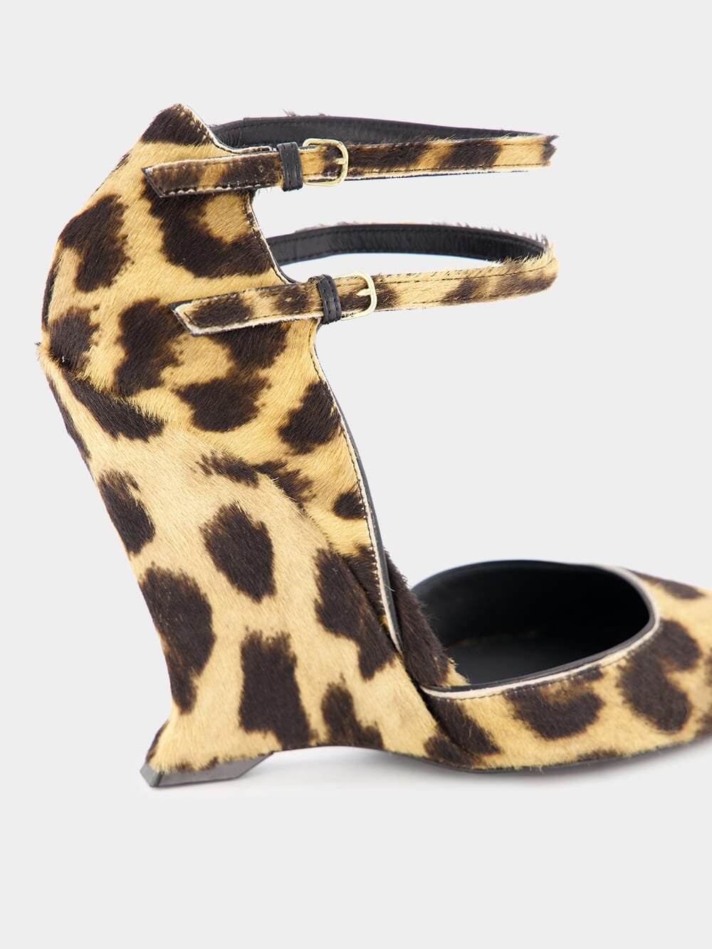 Leopard Print Wedge Pumps