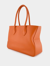 FerragamoMedium Orange Leather Tote Bag at Fashion Clinic