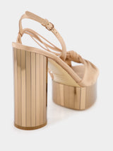 FerragamoPlatform Sandal With Mirrored Heel at Fashion Clinic