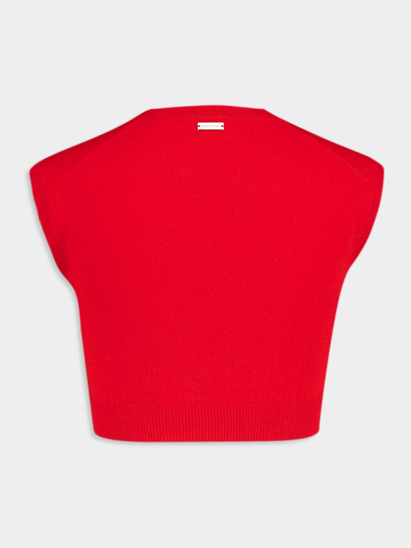 FerragamoSleeveless Cashmere Crop Top at Fashion Clinic