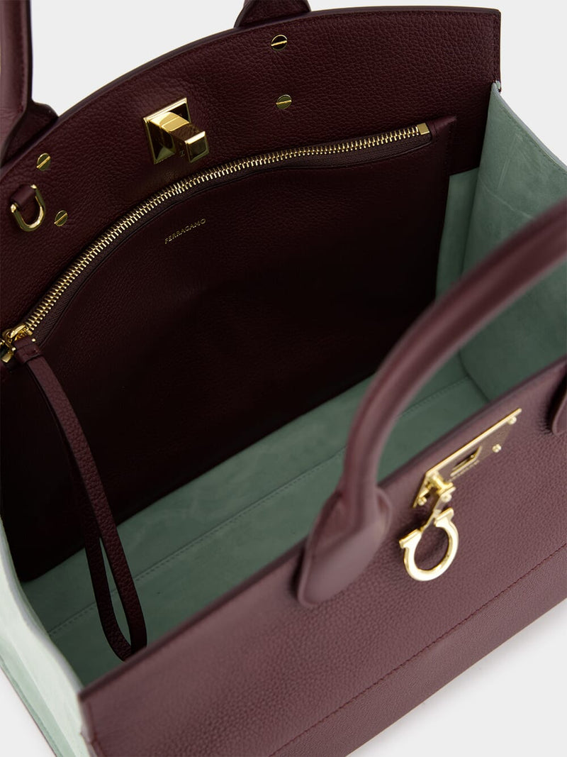 FerragamoStudio Large Calfskin And Suede Soft Bag at Fashion Clinic