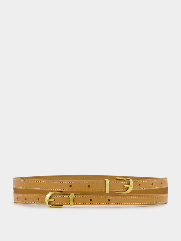 FrameDouble-Strap Leather Waist Belt at Fashion Clinic