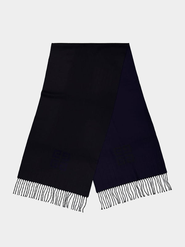 Givenchy4G Blue Wool Scarf at Fashion Clinic