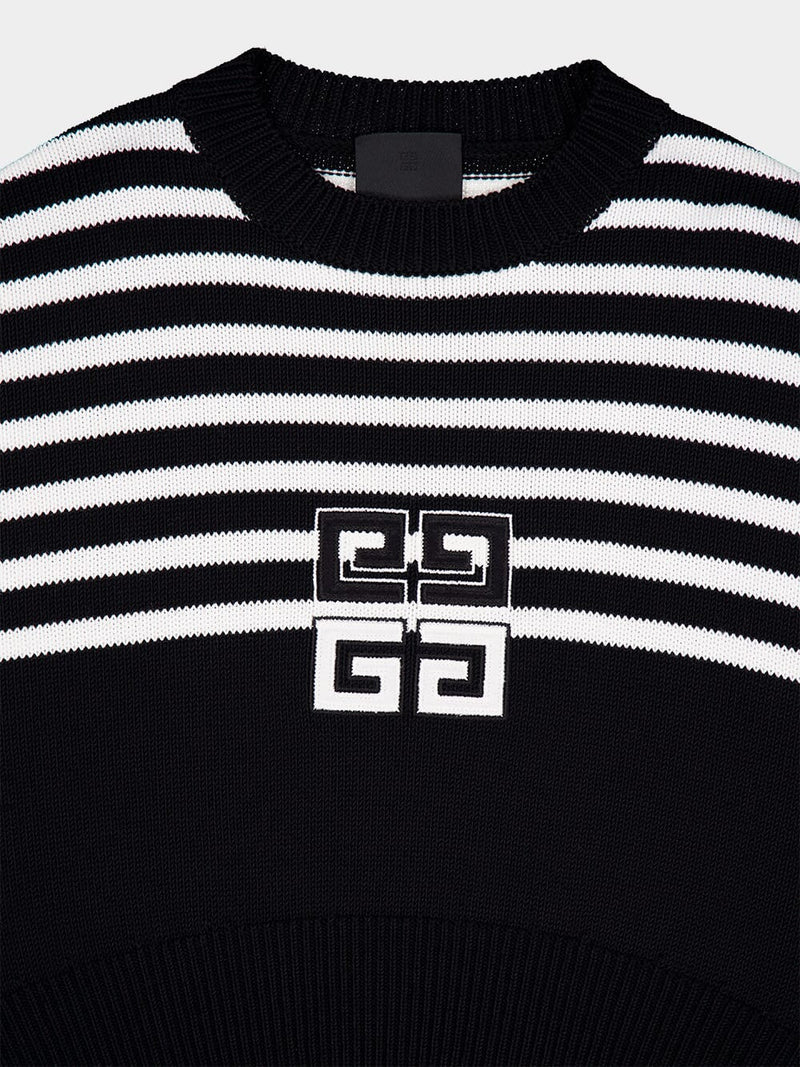 Givenchy4G Cropped Cotton Sweater With Stripes at Fashion Clinic